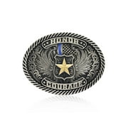 Montana Silversmiths Western Belt Buckle Honor & Courage Attitude A861