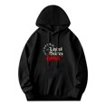 thumbnail image 1 of Men's Long Sleeve Hoodie Pullover with Pockets - Stylish ' United States ' Design with Stars & Dripping ' HACKS ' Text, 1 of 7