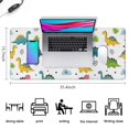 thumbnail image 5 of Long Mouse Pads for Desk,White Dinosaurs Clouds Leaves Pattern Desk Mats on Top Of Desks, Desk Mouse Pad Extra Large with 3mm Non-Slip Base and Stitched Edge for Gaming,Office,Work,Home 35.4"x15.7", 5 of 6