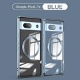 thumbnail image 1 of Magsafe Clear Case Compatible With Google Pixel 7a, Soft Tpu Plating Shockproof Protective Cover Black, 1 of 5