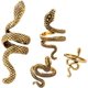 thumbnail image 1 of Anillo con estampado de serpiente para hombre, estilo punk, animal con forma de serpiente, juego de anillos retro exagerado de 4 piezas, 1 of 5