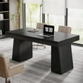 thumbnail image 6 of Tribesigns 55 Inches Executive Desk, Mid-Century Modern Home Office Desk with Double Trapezoid Base, 6 of 7