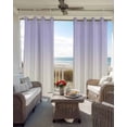 thumbnail image 4 of Ombre White Blackout Curtains 45 Inches Long for Bedroom, Romatic Purple Art Thermal Insulated Room Darkening Black Out Window Curtain Panels Grommet Drapes for Living Room, 4 of 8