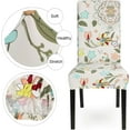 thumbnail image 2 of Dining Room Chair Covers Set of 6, Stretch Printed Flower Kitchen Chair Slipcovers Removable Washable Parsons Chair Covers Protector for Dining Room, Hotel, Ceremony (Floral Pattern1), 2 of 6
