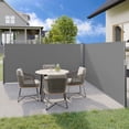 thumbnail image 2 of AECOJOY 236" x 63" Gray Polyester Outdoor Panel Privacy Screen, 2 of 5