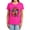 Hot Pink, variant on Superman Through Flame Women's T Shirt, Hot Pink, Medium
