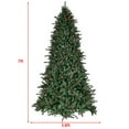 thumbnail image 2 of Gymax 7' Artificial PVC Christmas Tree Décoration de Baies Rouges et de Pommes de Pin, 2 of 7