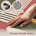 thumbnail image 6 of ODIKA 8'x10' Washable Area Rug Non-Shedding, Easy Care, Olive Pink Geometric Artistic Design Elegant Rectangular Motif with Stripes for King Size Bedroom Under Bed, Master Suite, 6 of 7