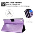 thumbnail image 4 of Dteck Lenovo Tab M10 HD 2nd Gen Case 10.1 Inch 2020 (Model: TB-X306F TB-X306X), Glitter PU Leather Stand Protective Folio Case Auto Wake Sleep Smart Cover for Lenovo Tab M10 HD 10.1" , Purple, 4 of 5