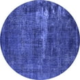 thumbnail image 1 of Ahgly Company Machine Washable Indoor Round Persian Blue Bohemian Area Rugs, 4' Round, 1 of 4