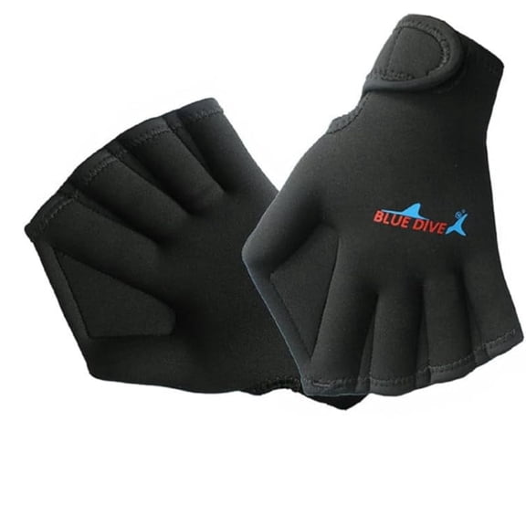 1 Pair Swimming Webbed Gloves Training Gloves Aquatic Fitness Paddles Water Resistance Diving Hand Web for Men, Women, Scuba Diving, Snorkeling, Spear Fishing