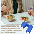 thumbnail image 5 of Uxcell 24 Pcs Chopsticks Helper, Reusable Training Chopstick Hinges Connector for Learners, Blue, 5 of 7