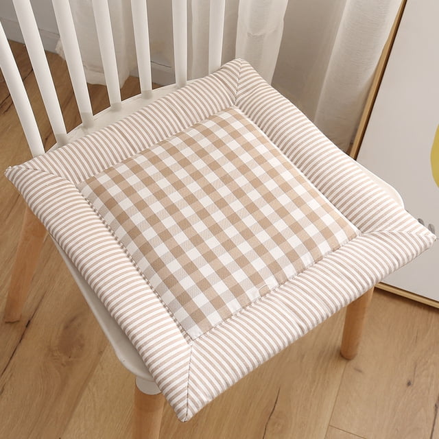 Nvzi Cojín de asiento marrón - 4 piezas de 15,7 × 15,7 × 1,18 pulgadas, cojín de asiento cómodo para silla de cocina, adecuado para la decoración del hogar, la cocina y el comedor.