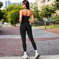 thumbnail image 5 of High-Waist Seamless Full-Length Leggings - Medium, Black, 5 of 6