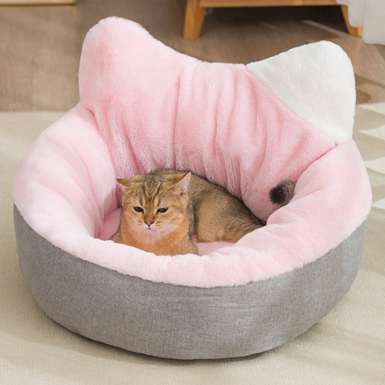 Pet Bed For Dog Cat Cat Head Shaped Dog Bed For All Seasons Cute Warm Cat Bed Cat Nest Pad