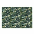 thumbnail image 1 of Green Cutting Board, Hawaiian Summer Aloha Pattern Tropical Plants and Hibiscus Flowers, Decorative Tempered Glass Cutting and Serving Board, Small Size, Green Dark Teal Orange, by Ambesonne, 1 of 1