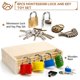 thumbnail image 4 of Juego de juguetes Woodtoe Montessori Lock and Key, 8 piezas para niños pequeños, 4 of 6