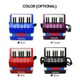 thumbnail image 2 of Accordion 17-Key 8 Bass Small Accordion Musical Instrument for Beginner Birthday Gift, 2 of 7