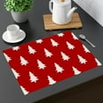 thumbnail image 5 of Dmlowu Cotton Christmas Placemats - Heat Proof Placemats, Non-Slip Table Mats for Party Holiday Decor, 13x17" Merry Christmas Tree Decorations Placemats for Dining Table, 5 of 6