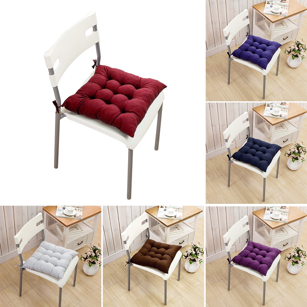 Garden Waterproof Square Seat Pad Dining Room Patio Tufted Padded Chair Cushion