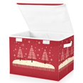 thumbnail image 2 of Red Christmas Trees Foldable Storage Bin with Lid and Handle Collapsible Storage Box 16.5 x 12.6 x 11.8 inches, 2 of 7