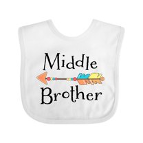 Inktastic Middle Brother- arrow Boys Baby Bib