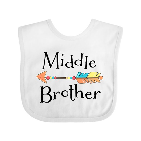 Inktastic Middle Brother- arrow Boys Baby Bib