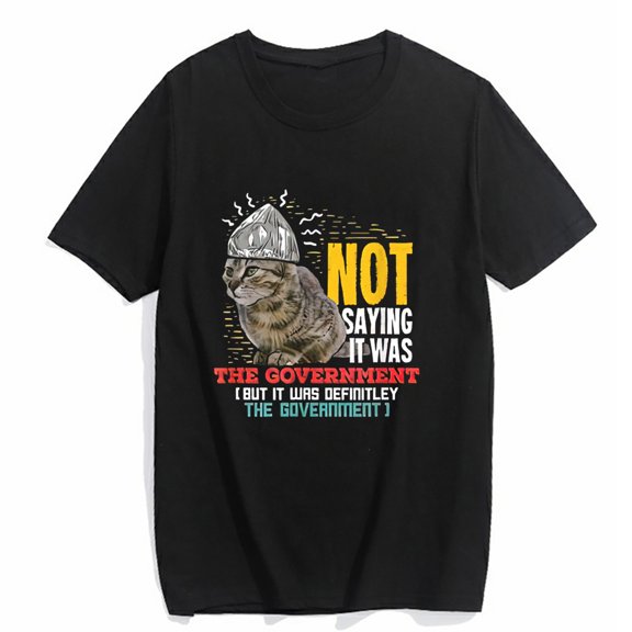 Animal Graphic Crewneck T-shirt Funny Saying Casual Top Summer Short-sleeved Women's T-shirt Black 2X-Large