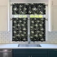 thumbnail image 3 of Rustic Bohemian Curtains 36 Inch - 3 Panel Wildflower Farmhouse Set with Vintage Floral Design, Rod Pocket Kitchen Window Drapes for Country Decor, 3 of 6