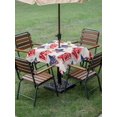 thumbnail image 4 of Outdoor Tablecloth with Umbrella Hole for Patio/Picnic/Party/Camping, Anniversary Waterproof Table Cloth Square Cover Washable, America Freedom Patriotic Independence (54"x 54"), 4 of 9