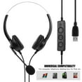 thumbnail image 3 of Pluokvzr USB Headset with Microphone Noise Canceling 2.5m Length Stereo PC Headset for Laptop Computer, Multi-Use USB Headsets Earphone for Call Center, Skype, 3 of 9
