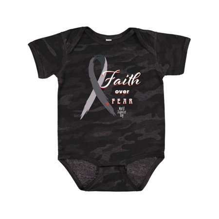 

Inktastic Faith Over Fear World Diabetes Day with Ribbon Gift Baby Boy or Baby Girl Bodysuit