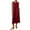 Wine, variant on Kukoosong Women's Sleeveless Round Neck Tank Maxi Dress, Solid Color Back Pleated Cotton Linen Long Dress, Loose Fit Casual Long Shift Dress with Side Pockets