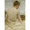 thumbnail image 2 of Henry Scott Tuke 18x24 Gold Ornate Framed and Double Matted Museum Art Print Titled - Back of a Boy Bather, 2 of 4