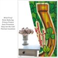 thumbnail image 3 of St. Patrick''s Day Blackout Curtain,Lucky Shamrock Leaf Horseshoe Festival Theme Home Fabric Window Rod Pocket Curtains for Living Room Kitchen Bathroom,Set of 2 Panel W42xL63in, 3 of 6