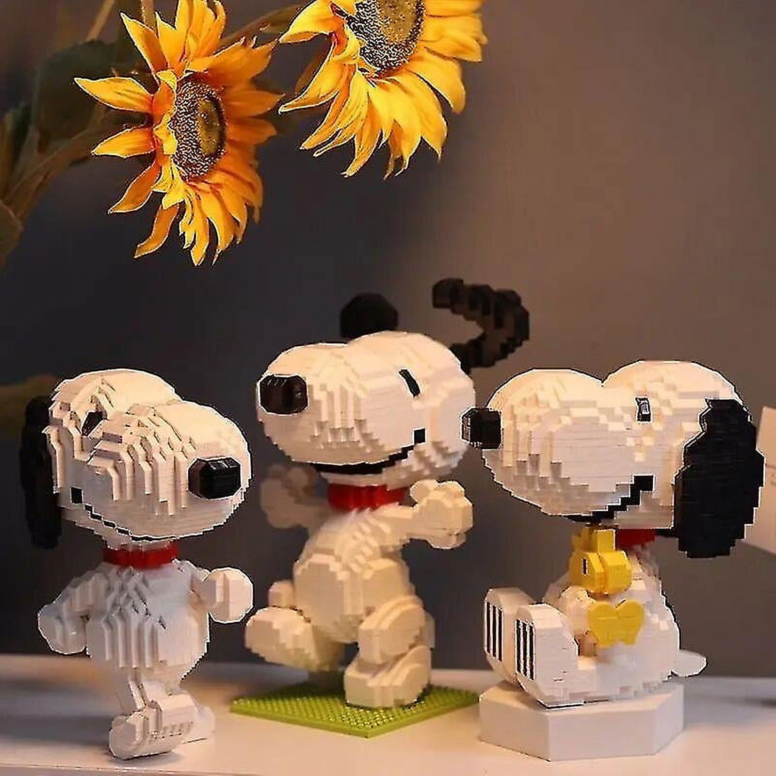 その他 SNOOPY New Hsanhe Snoopy Anime Action Figures Kawaii Building Blocks