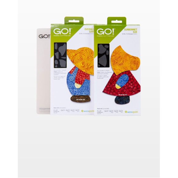 Juego de troqueles para corte de tela AccuQuilt GO! Sue y Sam