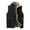 Black, variant on Men's Casual Fleece Vest Winter Solid Color Zipper Stand Collar Sleeveless Padded Vest Coat with Pockets Blue
