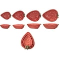 thumbnail image 4 of SHIQI-Creative Tasses à Mesurer en Grès Peint à la Main, Rouge et Blanc, Ensemble de 4, 4 of 4