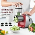thumbnail image 4 of NZINZI 250W Electric Cheese Grater Salad Shooter Vegetable Maker Slicer with 6 Versatile Blades, 4 of 9