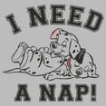 thumbnail image 2 of Girl's One Hundred and One Dalmatians I Need a Nap  Graphic Tee Athletic Heather Large, 2 of 5