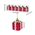 thumbnail image 4 of Viflosae Xmas Decorations Mini Christmas Tree Ornaments Christmas Ornaments Shatterproof Christmas Gift Box Shape Ornament Set for Christmas Tree Also Suitable for Other Party Decorations 6pcs, 4 of 9