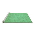 thumbnail image 2 of Ahgly Company Machine Washable Indoor Square Abstract Turquoise Blue Modern Area Rugs, 6' Square, 2 of 4