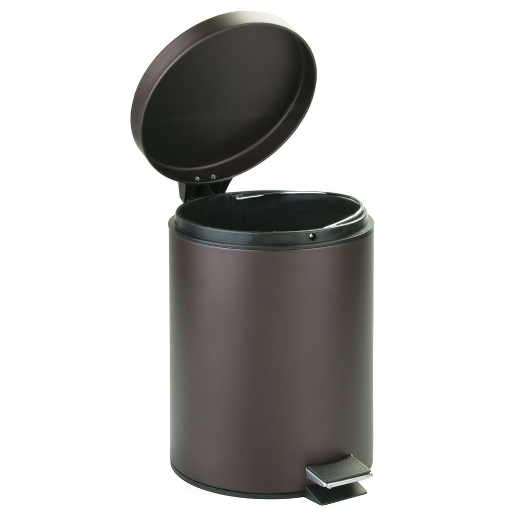 iDesign, 1.3 Gallon Step Trash Can, Bronze