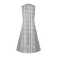 thumbnail image 5 of USSUMA Dress for Women Wedding Guest, Women Sundress Button Striped Print Sleeveless V Neck Tank Dress Casual Loose Long Maxi Dress Party Beach Tunic Dresses, 5 of 7