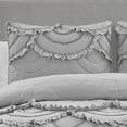 thumbnail image 2 of Design Studio Scallop Ruffle Grey 3-Piece Garment Washed Soft Solid Quilt Set - King, 2 of 4