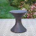thumbnail image 2 of Farley Outdoor 16" Wicker Hourglass Side Table, Multibrown, 2 of 6
