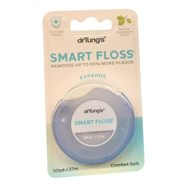 Dr. Tung's Smart Floss, 55 More Plaque, 30 yds, 12 pack