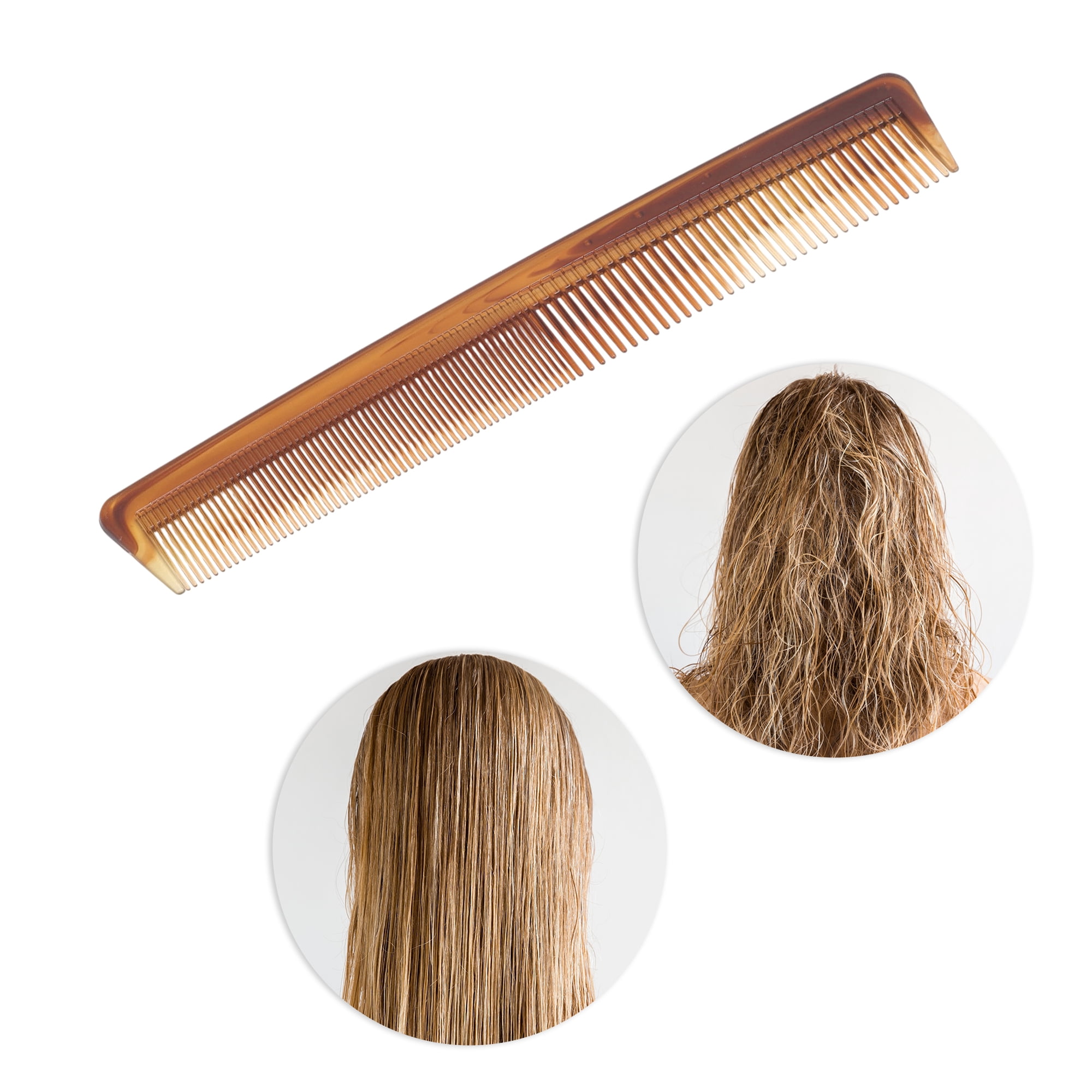 Unique Bargains 1 Pc Lightweight Two-Color Flat Comb for Curly Hair and All Hair Types