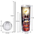 thumbnail image 5 of 20 Oz Funny Dog Print Skinny Insulated Stainless Steel Tumblers With Straw & Lid Metal Double Wall Vacuum Travel Coffee Mug Gift For Dog Lovers, 5 of 5